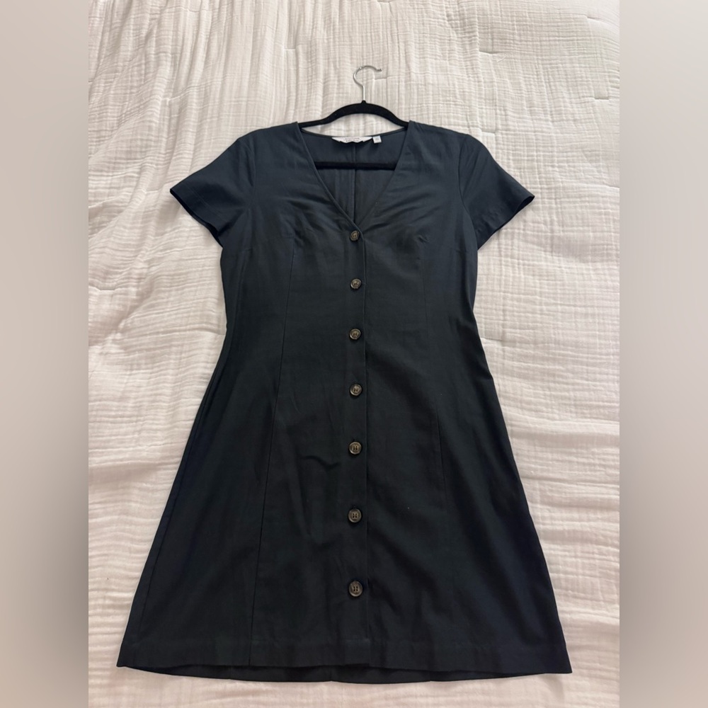 & other stories Black Button-Down Dress